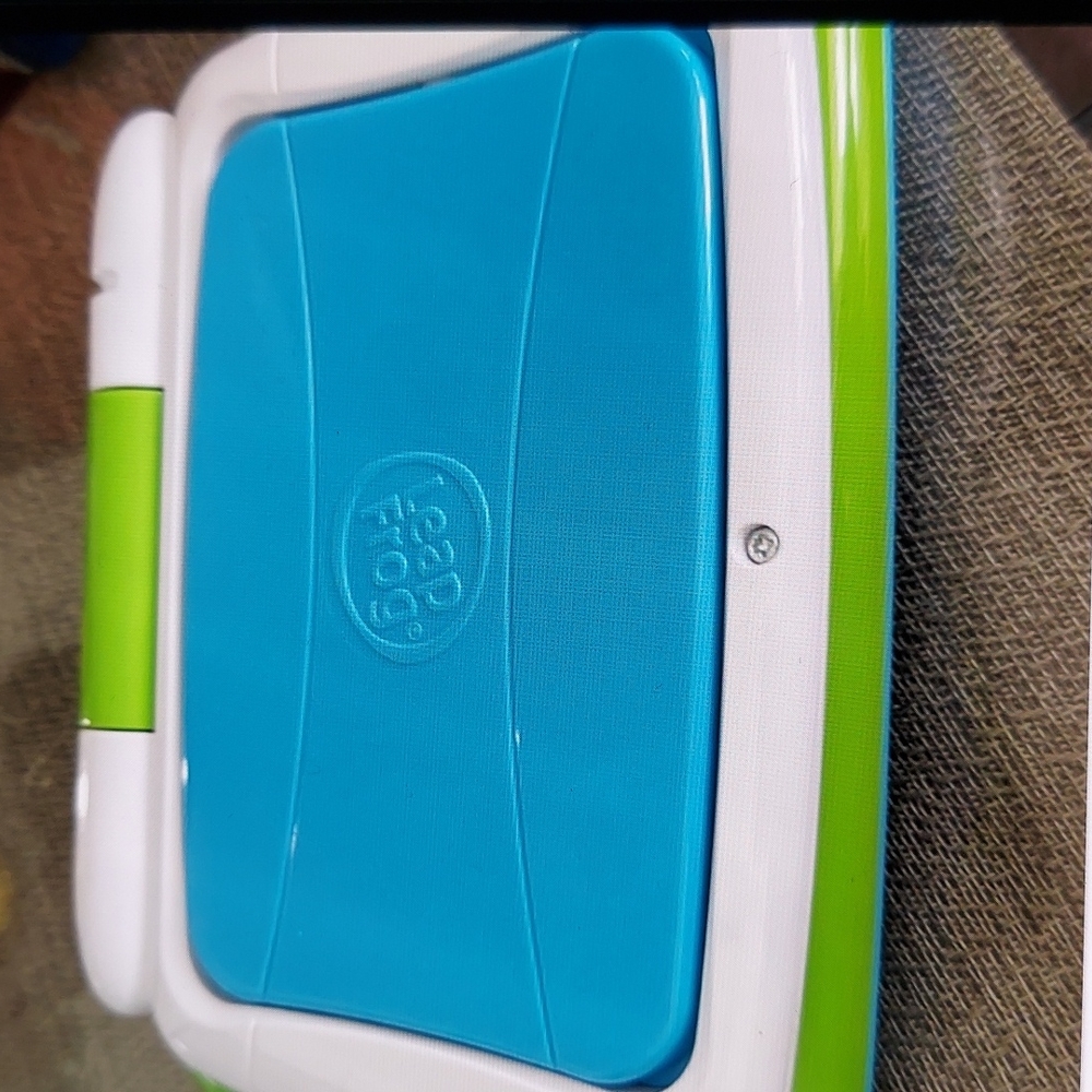 Used LeapFrog 2 in 1 LeapTop Touch, cute Pretend Laptop for Toddlers.
